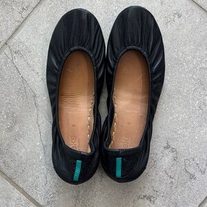 Tieks Black Leather Flats